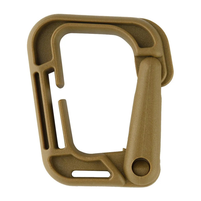 Карабін тактичний “Grimloc” (6 см | ABS-пластик | Койот) ТМ M-Tac