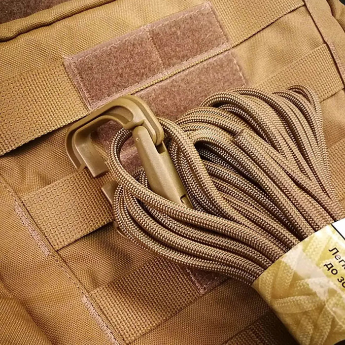 Карабін тактичний “Grimloc” (6 см | ABS-пластик | Койот) ТМ M-Tac