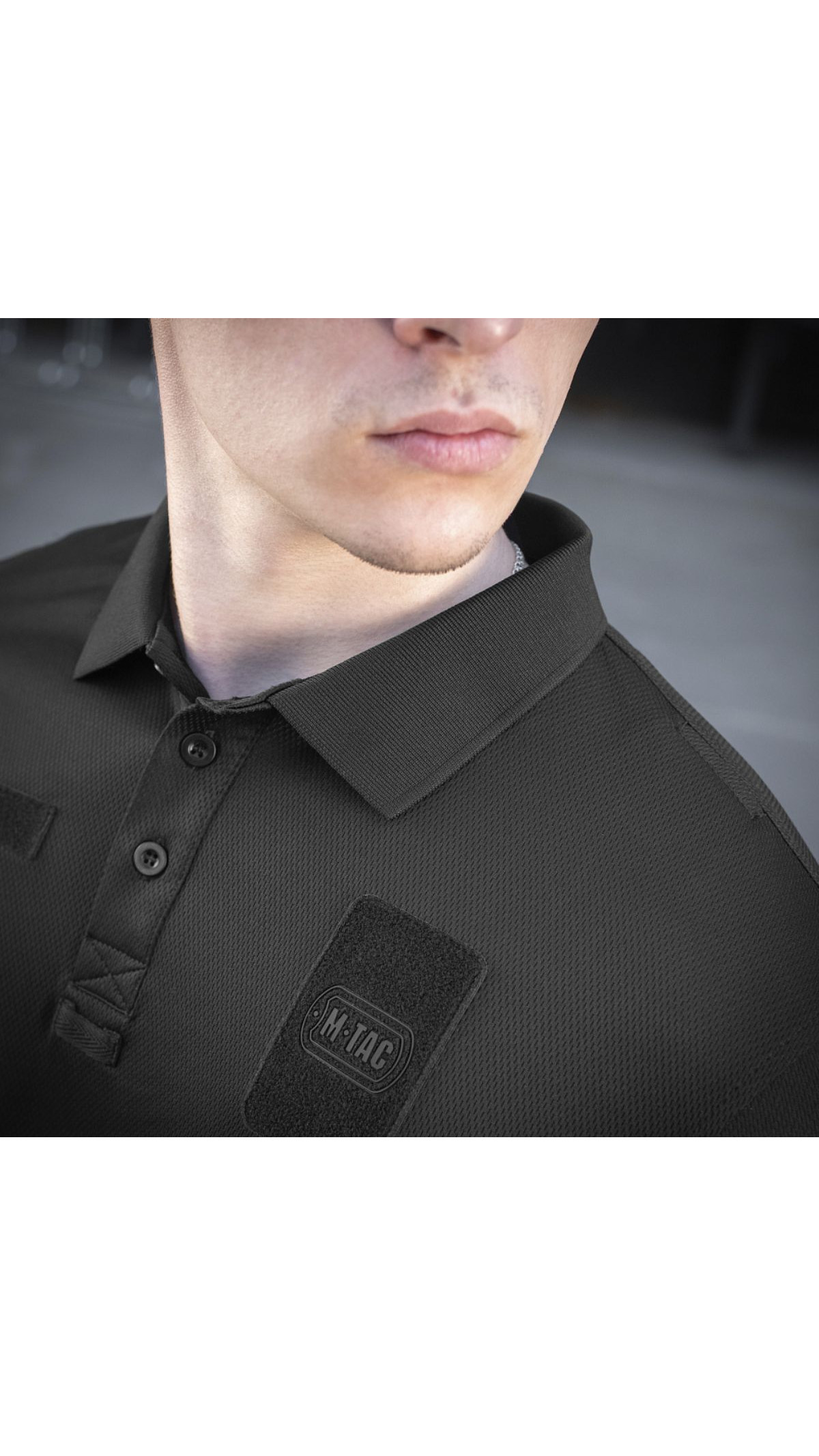 Мужское поло “Elite tactical” (XXL | Coolmax | Черное) ТМ M-Tac