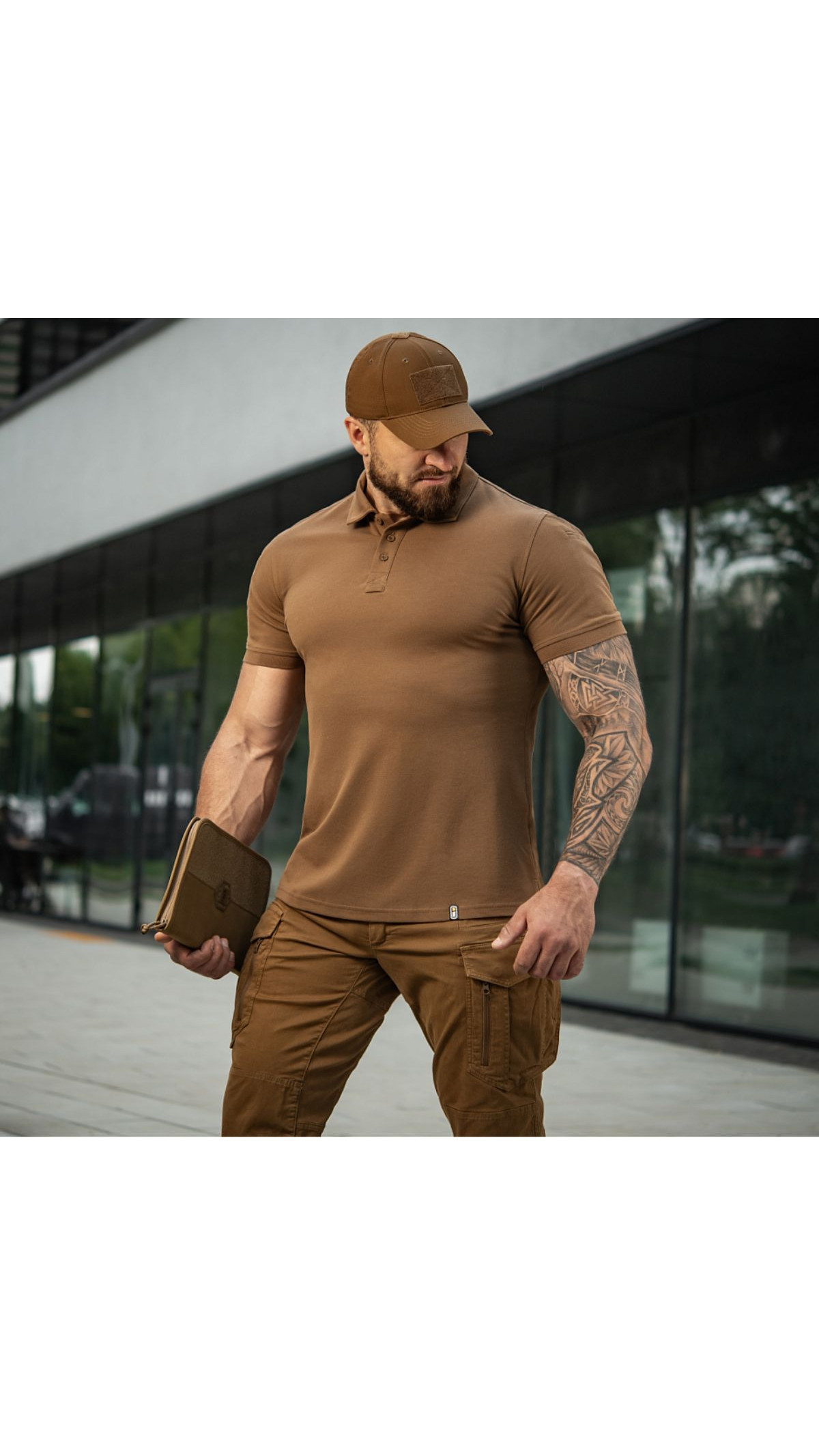 Чоловіче поло “Basic 65/35” (XXL | Трикотаж піке | Coyote Brown) ТМ M-Tac