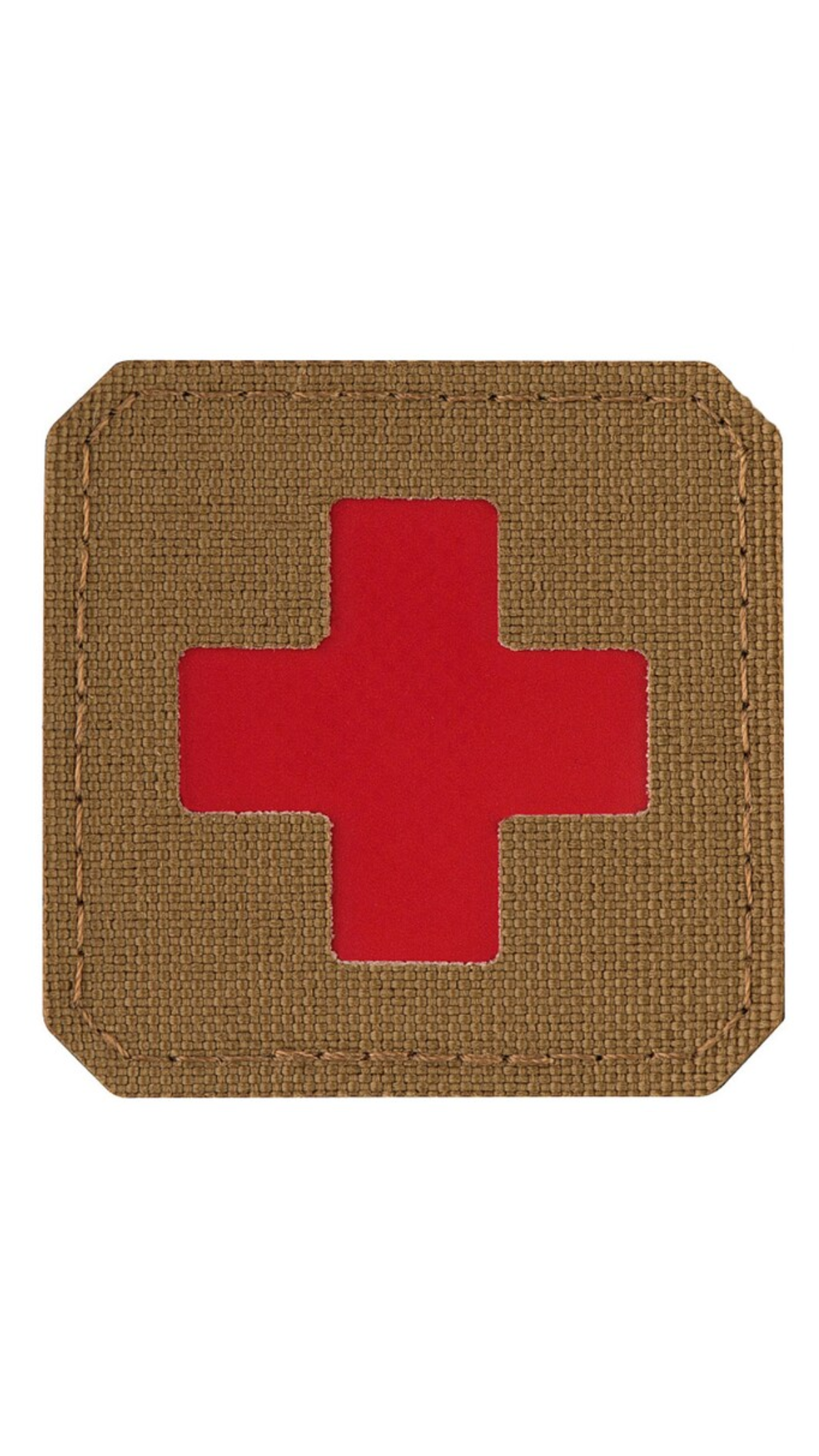 M-Tac нашивка Medic Cross Laser Cut Coyote/Red
