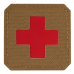 M-Tac нашивка Medic Cross Laser Cut Coyote/Red