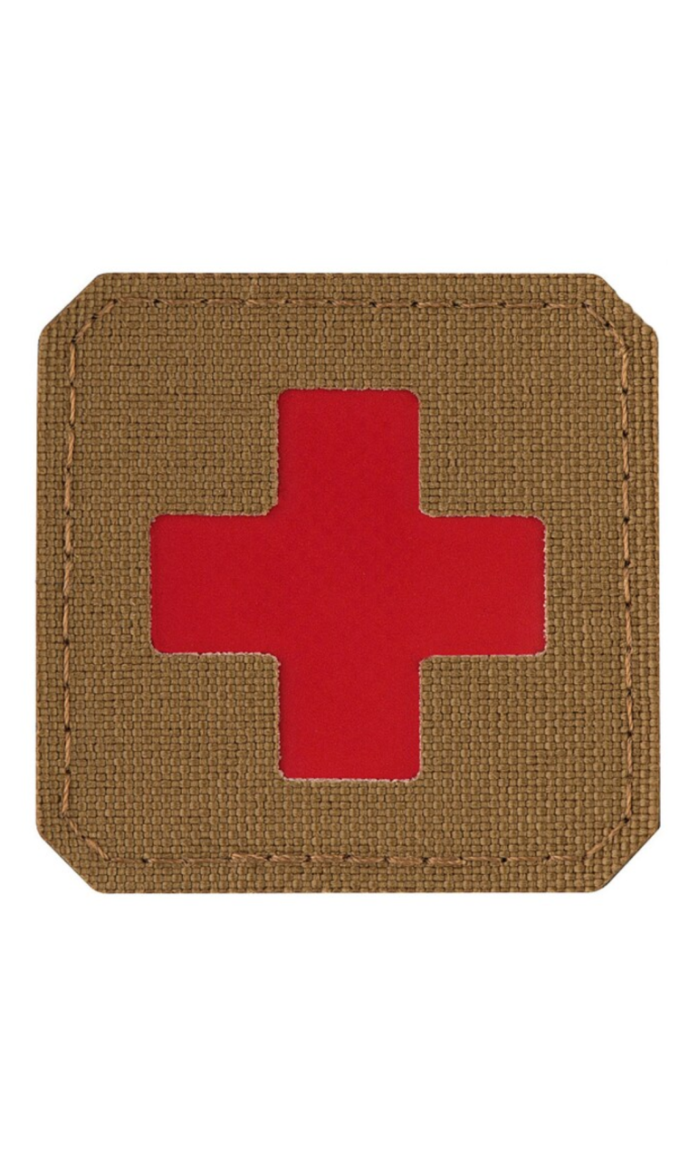 M-Tac нашивка Medic Cross Laser Cut Coyote/Red M-Tac нашивка Medic Cross Laser Cut Coyote/Red