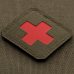 M-Tac нашивка Medic Cross Laser Cut Ranger Green/Red