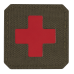 M-Tac нашивка Medic Cross Laser Cut Ranger Green/Red
