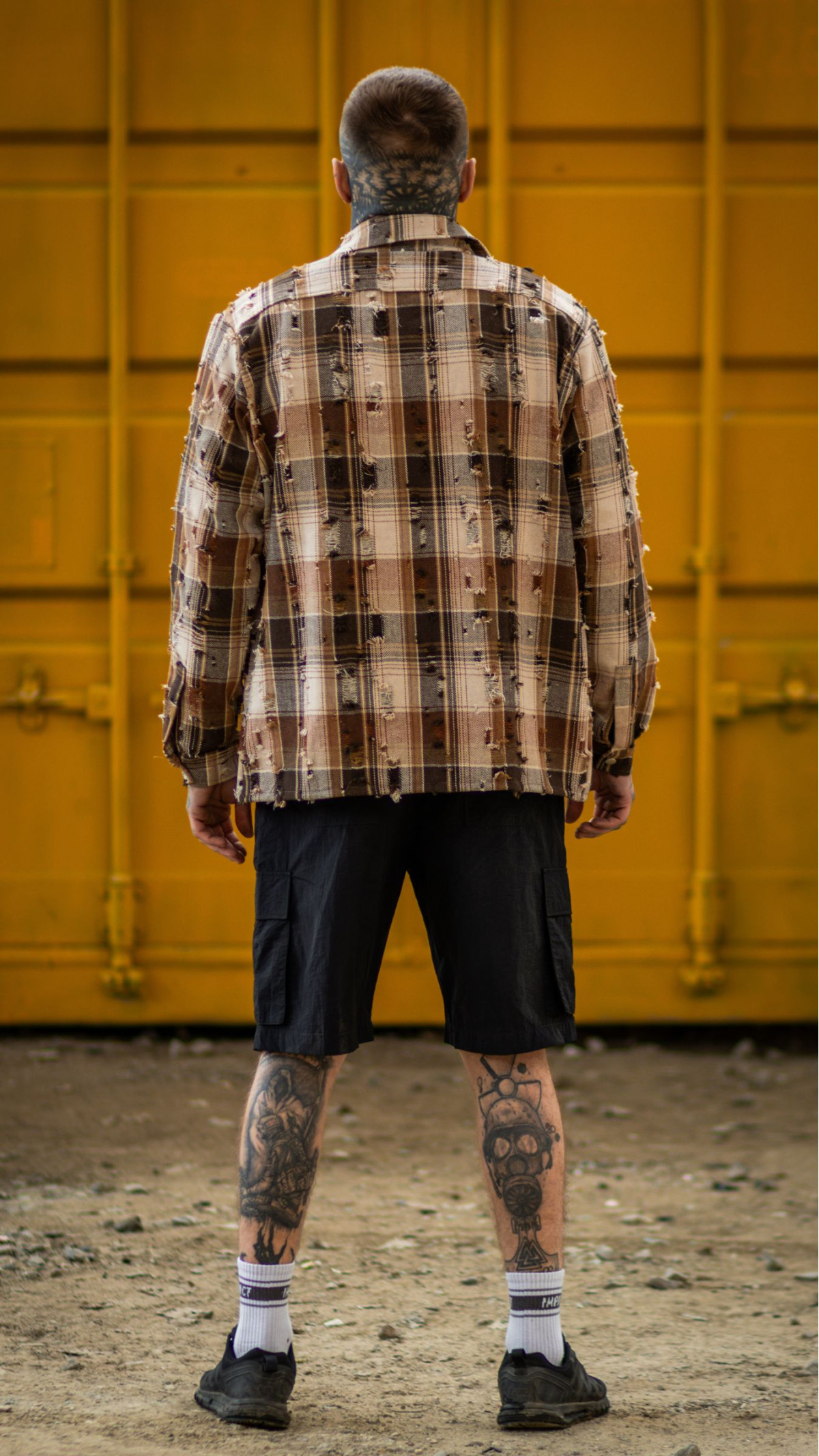 Сорочка “Worn & torn style” картата (S | Коричнева) ТМ AB3.ARMY