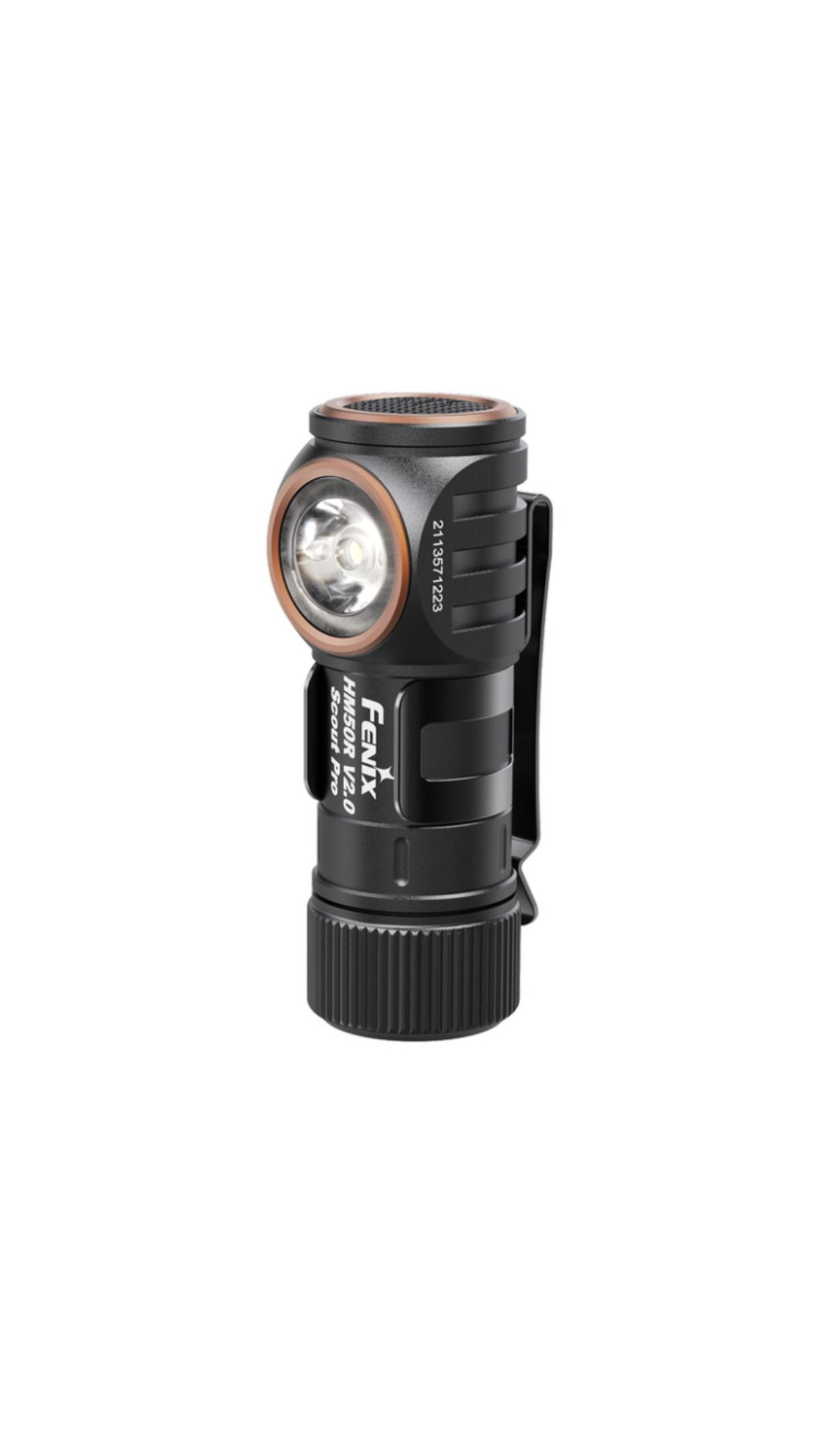 Тактичний ліхтар “Scout Pro (HM50R V2.0)” з кріпленням на голову та магнітом (700 лм | 950 мА/год | Біле, зелене, червоне світло | Чорний) ТМ Fenix