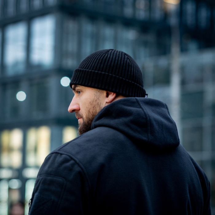 Шапка з відворотом (100% акрил | Розмір L/XL | Чорна) ТМ M-Tac Шапка з відворотом (100% акрил | Розмір L/XL | Чорна) ТМ M-Tac