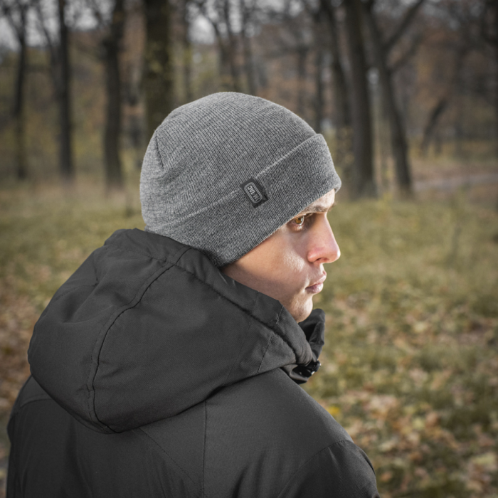 Шапка в рубчик (100% акрил | Розмір L/XL | Сіра) ТМ M-Tac