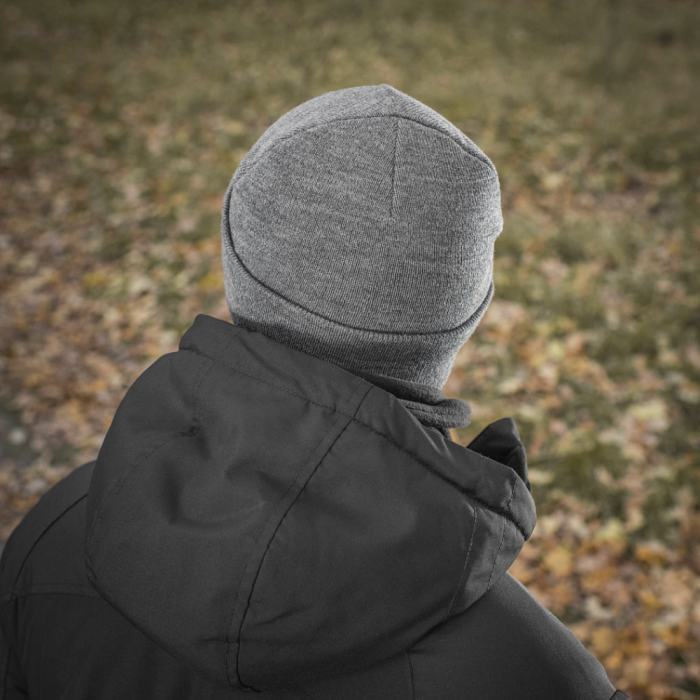 Шапка в рубчик (100% акрил | Розмір L/XL | Сіра) ТМ M-Tac