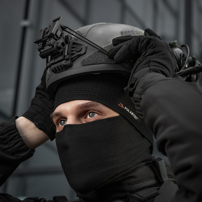Флісова шапка-підшоломник (M | Фліс Polartec | Чорна) ТМ M-Tac