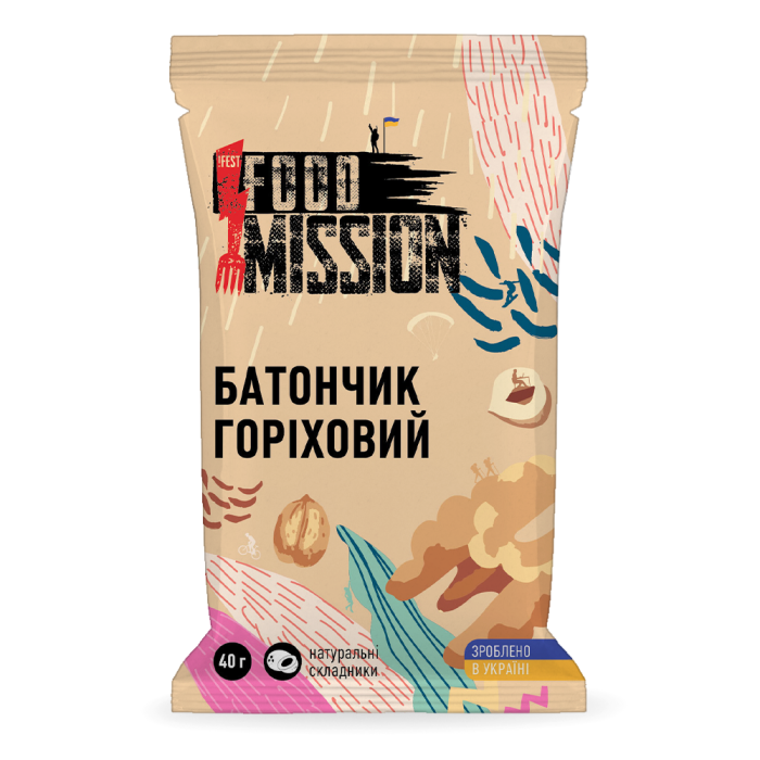 Энергетический батончик "Орех" (40 г) ТМ Food Mission