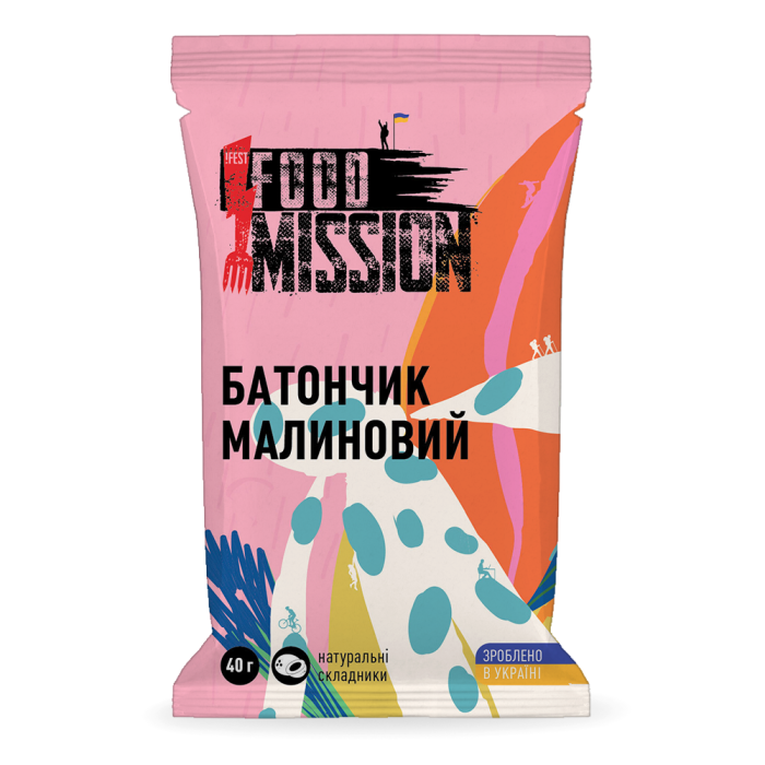 Энергетический батончик "Малиновый" (40 г) ТМ Food Mission