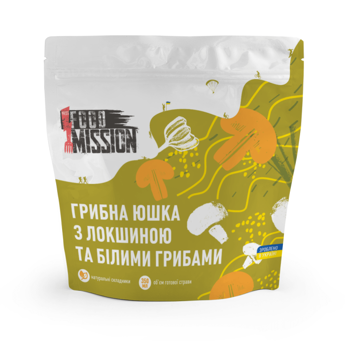 Сублимированная еда "Грибной суп" (35 г) ТМ Food Mission