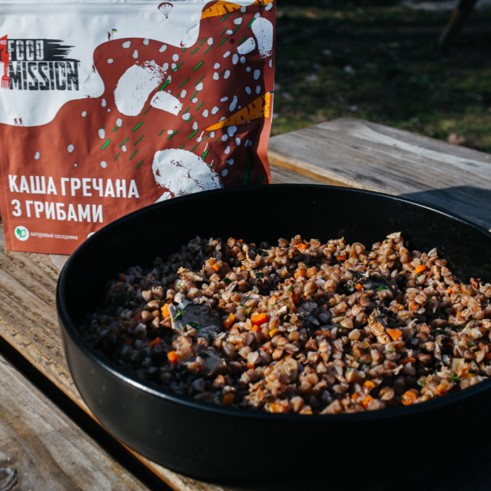 Сублимированная еда "Гречка с грибами" (100 г) ТМ Food Mission Сублимированная еда "Гречка с грибами" (100 г) ТМ Food Mission