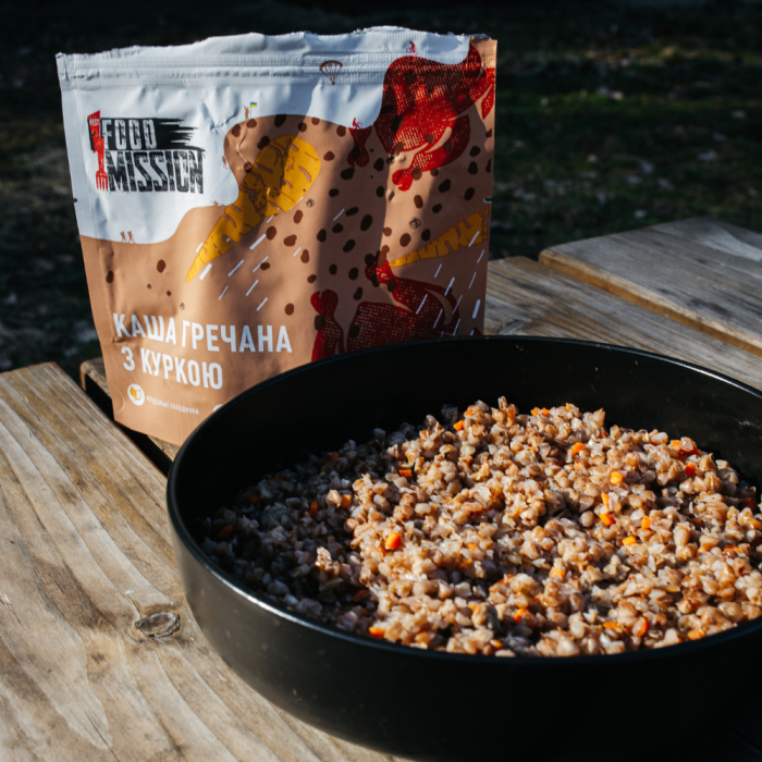 Сублимированная еда "Гречка с курицей" (100 г) ТМ Food Mission Сублимированная еда "Гречка с курицей" (100 г) ТМ Food Mission