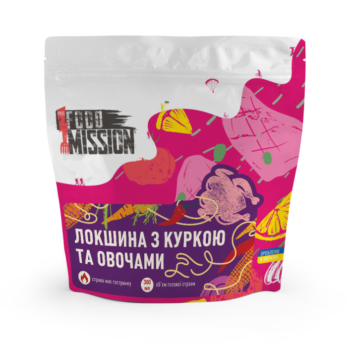 Сублимированная еда "Лапша с курицей" (65 г) ТМ Food Mission