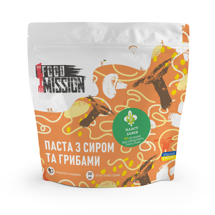 Сублимированная еда "Паста с грибами" (110 г) ТМ Food Mission