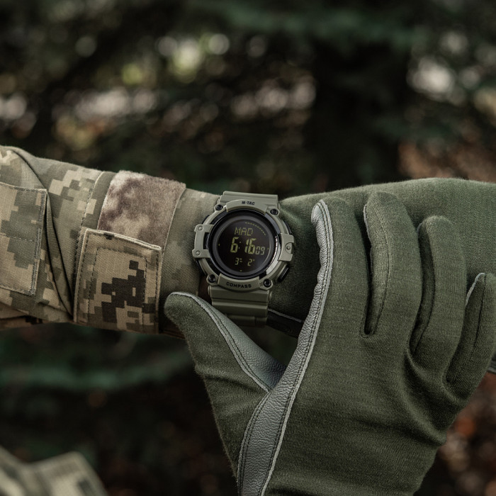 Тактичний електронний годинник “2233” (12 функцій | Army Green) ТМ M-Tac