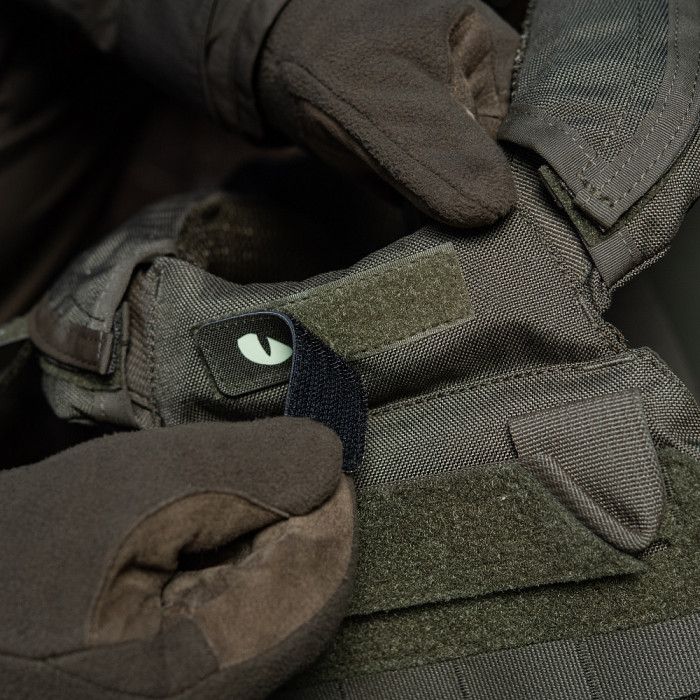 Світлонакопичувальний патч “Cat Eyes” [Біло-зелені очі] (Кордура | Рейнджер грін) ТМ M-Tac