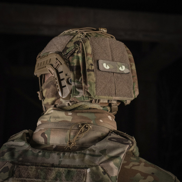 Світлонакопичувальний патч “Cat Eyes” [Біло-зелені очі] (Кордура | Мультикам) ТМ M-Tac