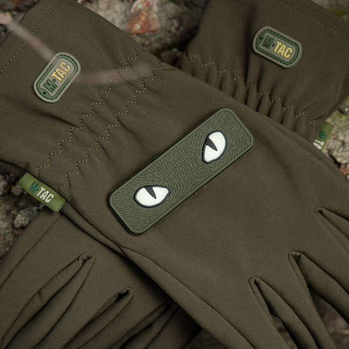 Світлонакопичувальний патч “Cat Eyes” [Зелені очі] (ПВХ | Олива) ТМ M-Tac