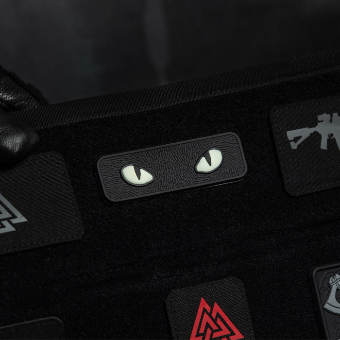 Світлонакопичувальний патч “Cat Eyes” [Зелені очі] (ПВХ | Чорний) ТМ M-Tac