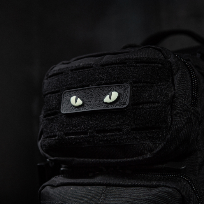 Світлонакопичувальний патч “Cat Eyes” [Зелені очі] (ПВХ | Чорний) ТМ M-Tac