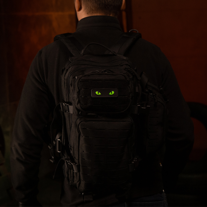 Світлонакопичувальний патч “Cat Eyes” [Зелені очі] (ПВХ | Чорний) ТМ M-Tac