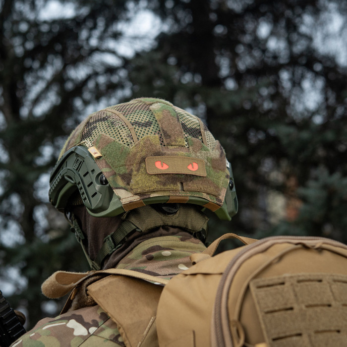 Світлонакопичувальний патч “Cat Eyes” [Червоні очі] (Кордура | Койот) ТМ M-Tac