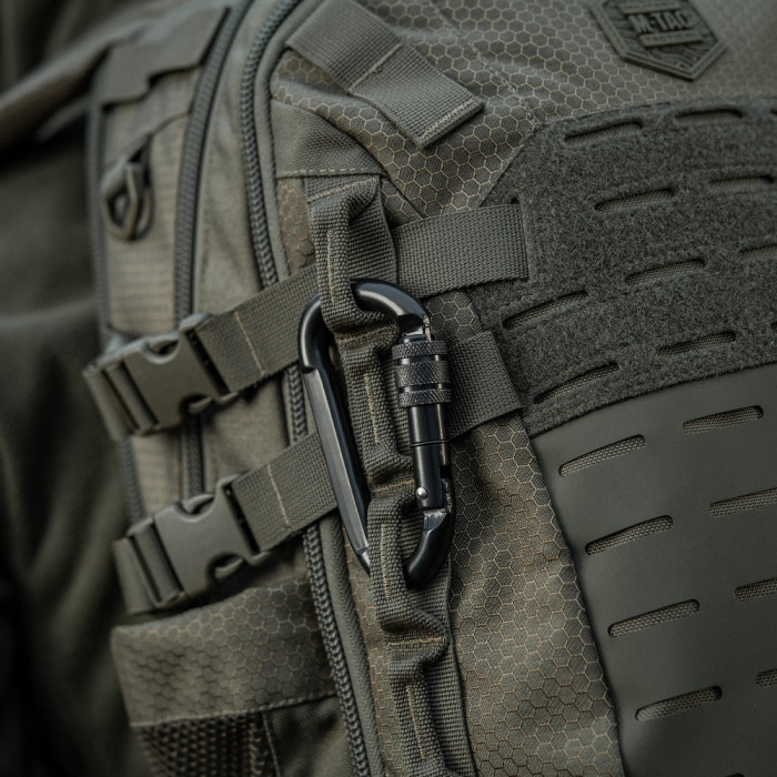 Карабін тактичний (10 см | Сталь | Чорний) ТМ M-Tac