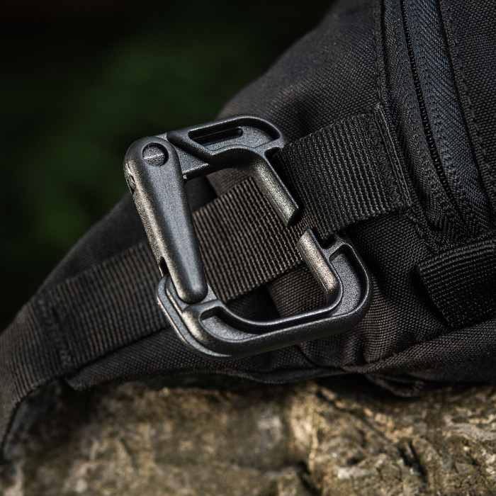 Карабін тактичний “Grimloc” (6 см | ABS-пластик | Чорний) ТМ M-Tac